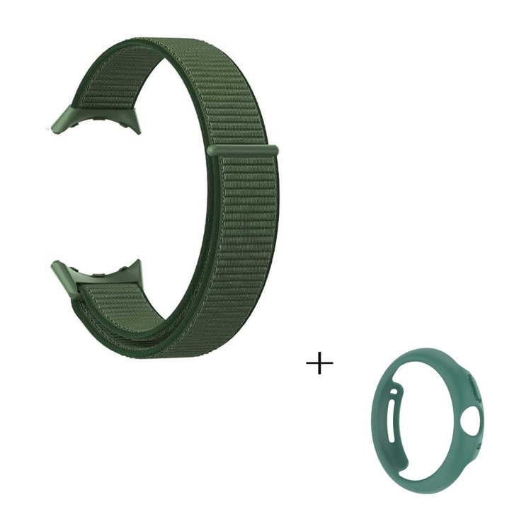 Vildt smuk Google Pixel Watch Plastik og Nylon Rem - Grøn#serie_6