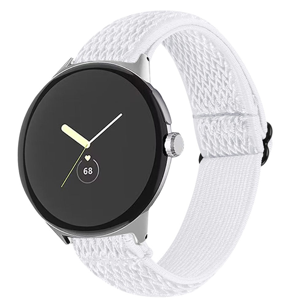 Rigtigt elegant Google Pixel Watch Nylon Rem - Hvid#serie_1