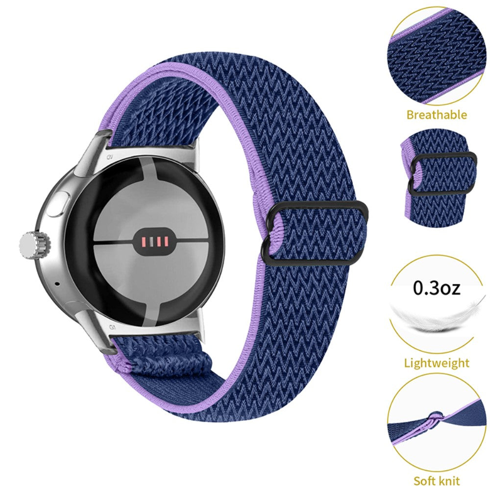 Rigtigt elegant Google Pixel Watch Nylon Rem - Blå#serie_11