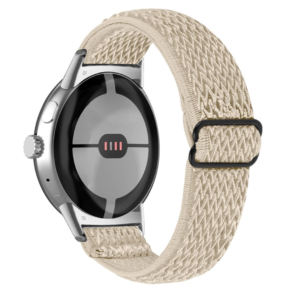 Rigtigt elegant Google Pixel Watch Nylon Rem - Hvid#serie_9