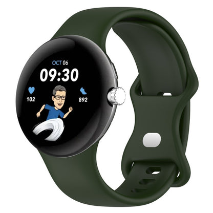 Vildt slidstærk Google Pixel Watch Silikone Rem - Grøn#serie_11