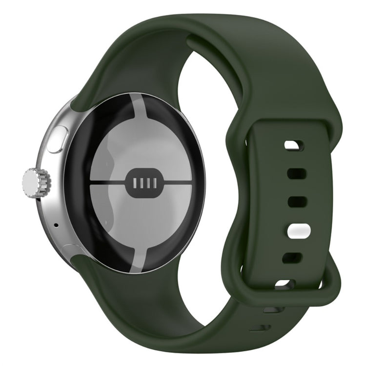 Super pænt Google Pixel Watch Silikone Rem - Grøn#serie_11
