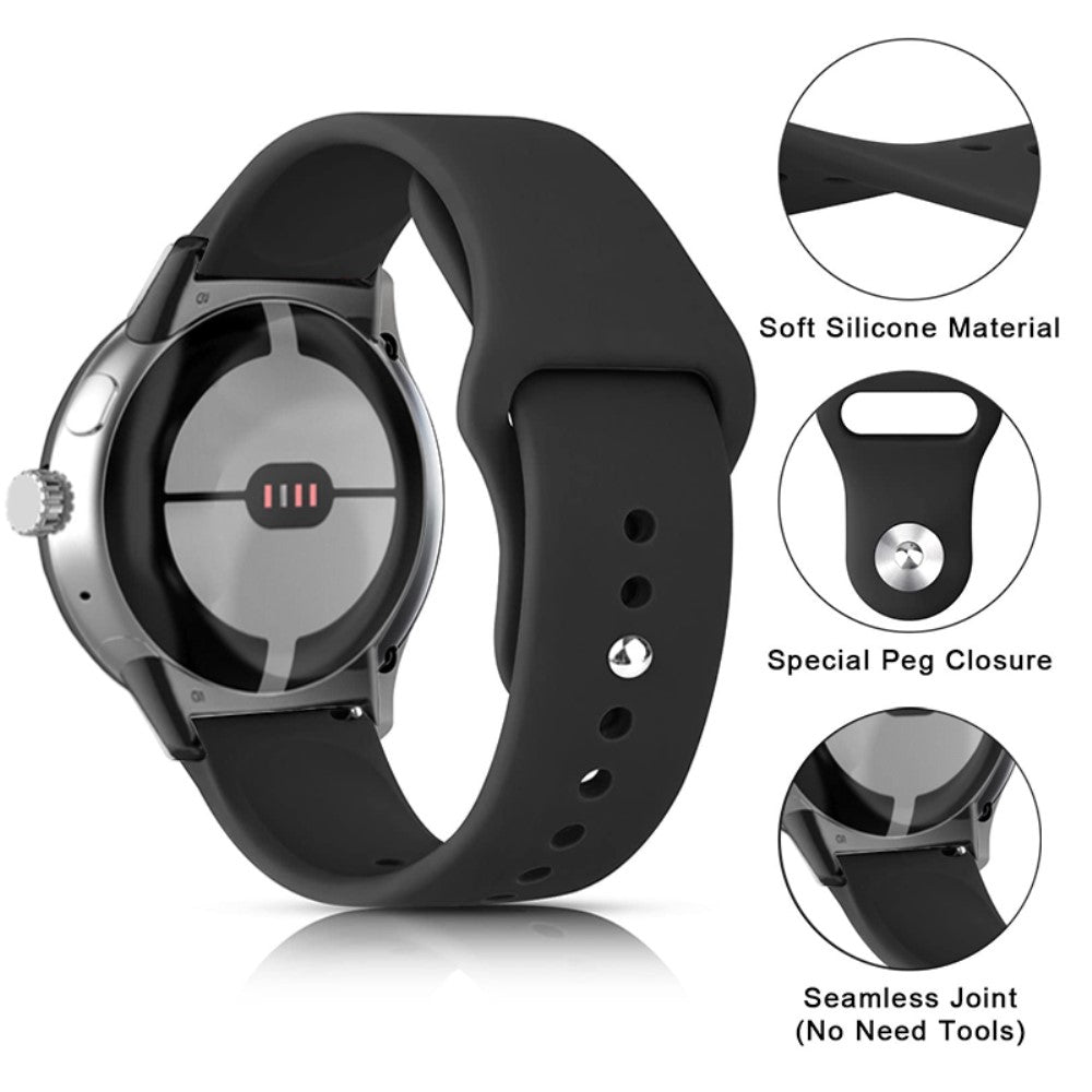 Helt vildt fint Google Pixel Watch Silikone Rem - Pink#serie_4