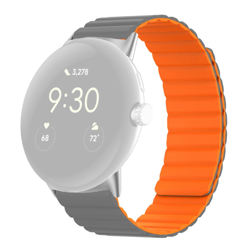 Meget holdbart Google Pixel Watch Silikone Rem - Orange#serie_7