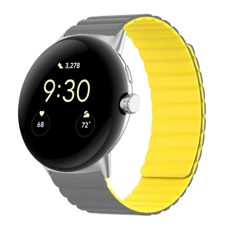 Meget holdbart Google Pixel Watch Silikone Rem - Gul#serie_8