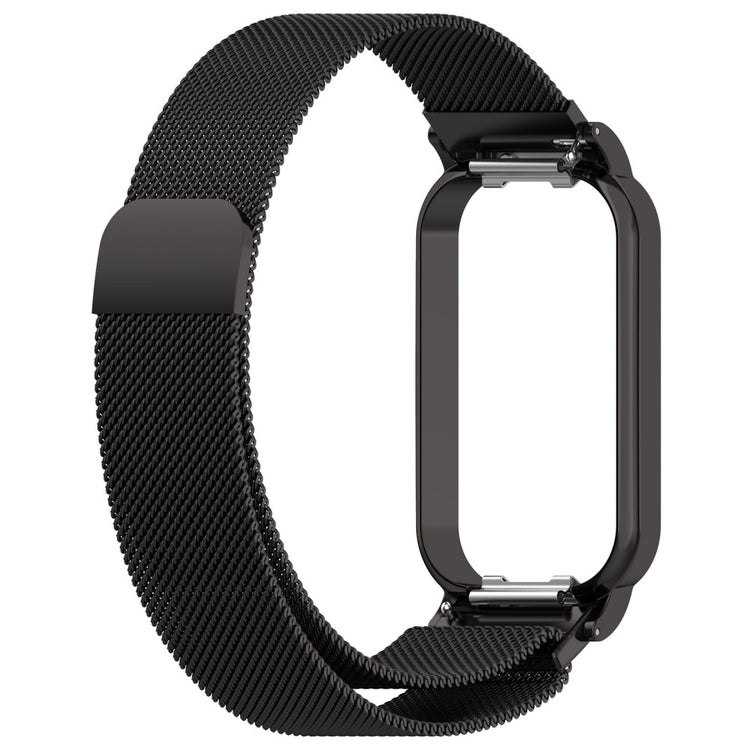 Mega Kønt Metal Rem passer til Xiaomi Redmi Band 2 - Sort#serie_010