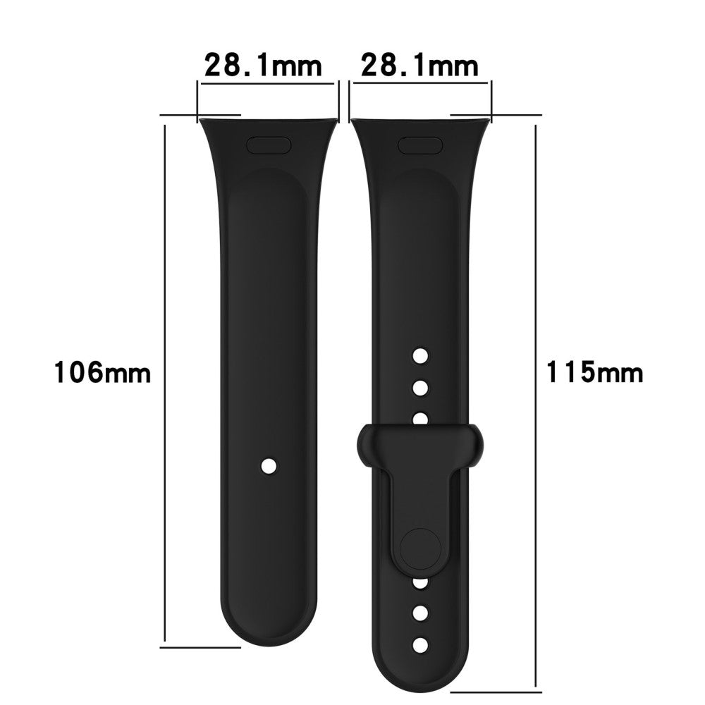Silikone Universal Rem passer til Xiaomi Redmi Watch 3 / Xiaomi Mi Watch Lite 3 - Sort#serie_1