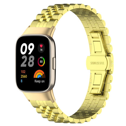 Metal Universal Rem passer til Xiaomi Redmi Watch 3 / Xiaomi Mi Watch Lite 3 - Guld#serie_4