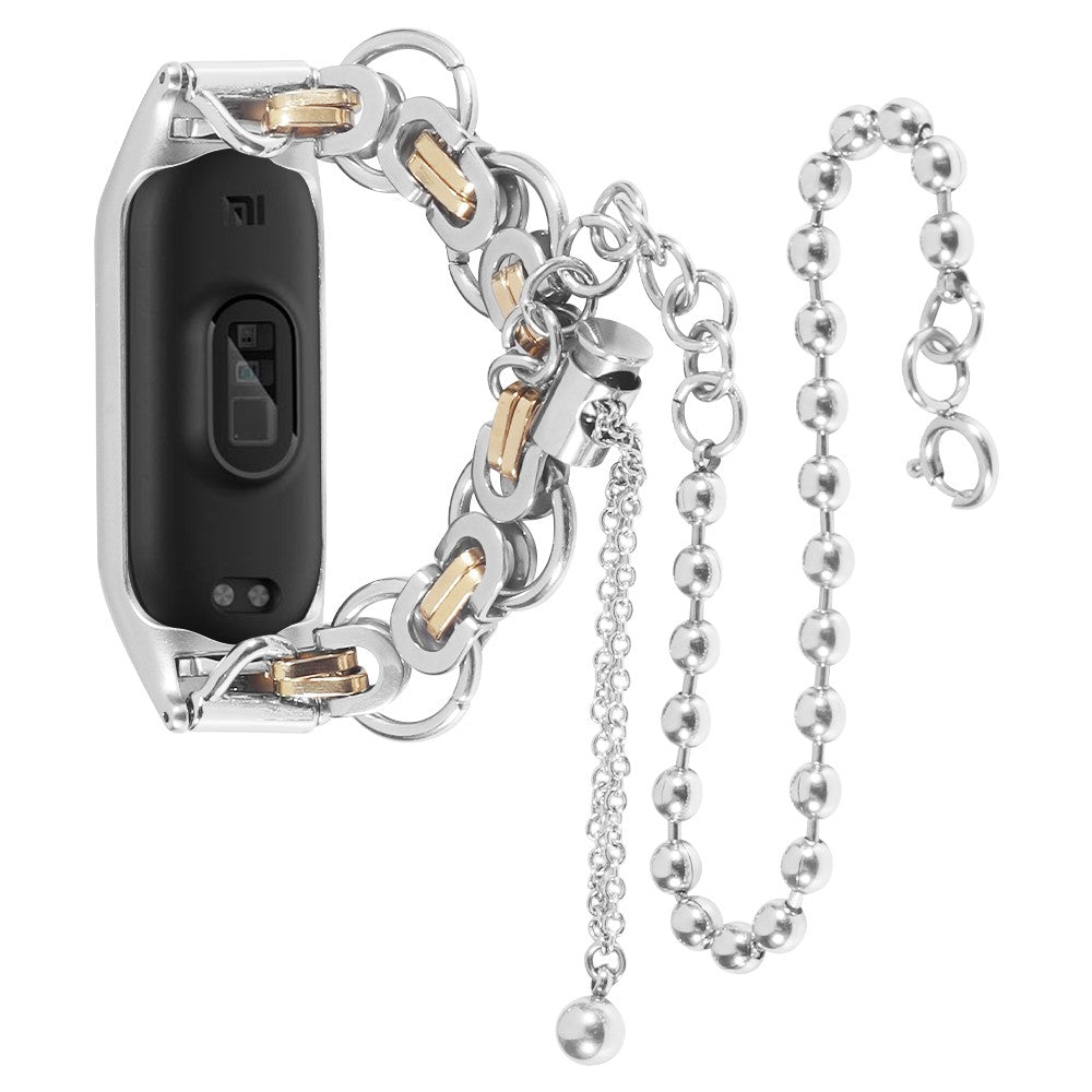 Yndigt Xiaomi Mi Smart Band 4 / Xiaomi Mi Band 3 Metal Rem - Sølv#serie_4