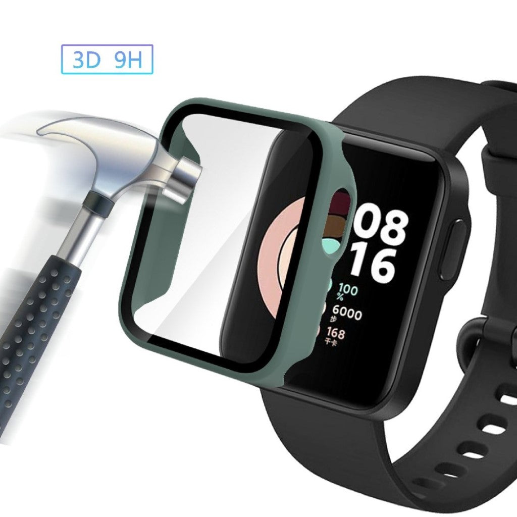 Rigtigt Fed Xiaomi Redmi Watch Silikone og Glas Cover - Grøn#serie_5