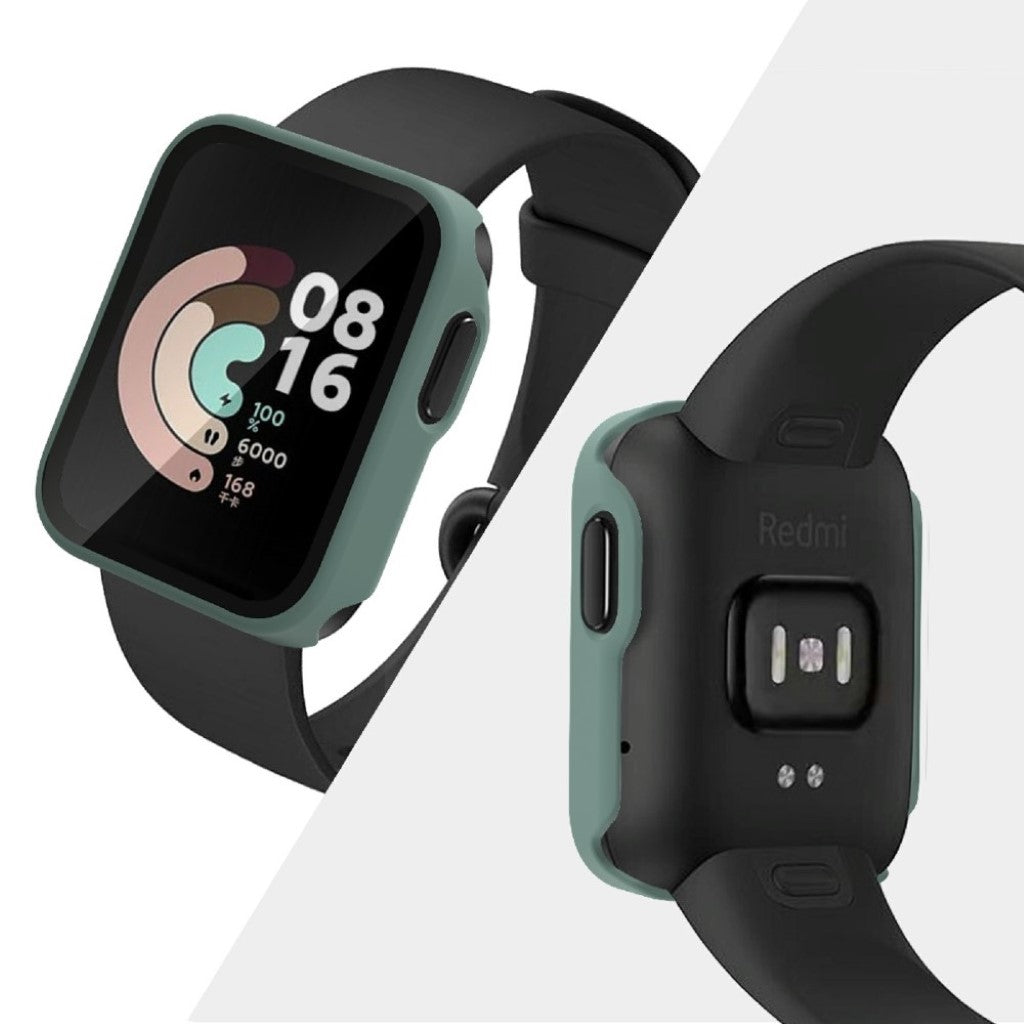 Rigtigt Fed Xiaomi Redmi Watch Silikone og Glas Cover - Grøn#serie_5