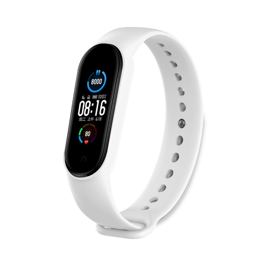 Meget fint Xiaomi Mi Band 5 Silikone Rem - Hvid#serie_2