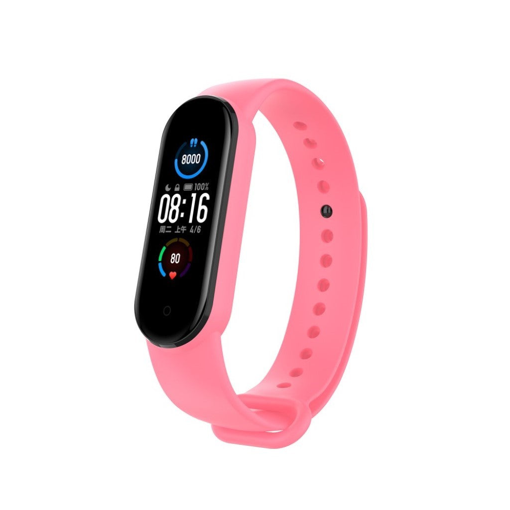 Mega fed Xiaomi Mi Band 5 Silikone Rem - Pink#serie_5