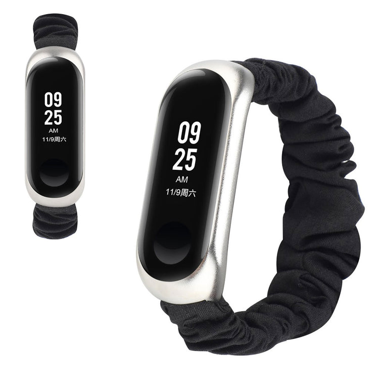 Rigtigt elegant Xiaomi Mi Band 5 Nylon Rem - Sort#serie_2