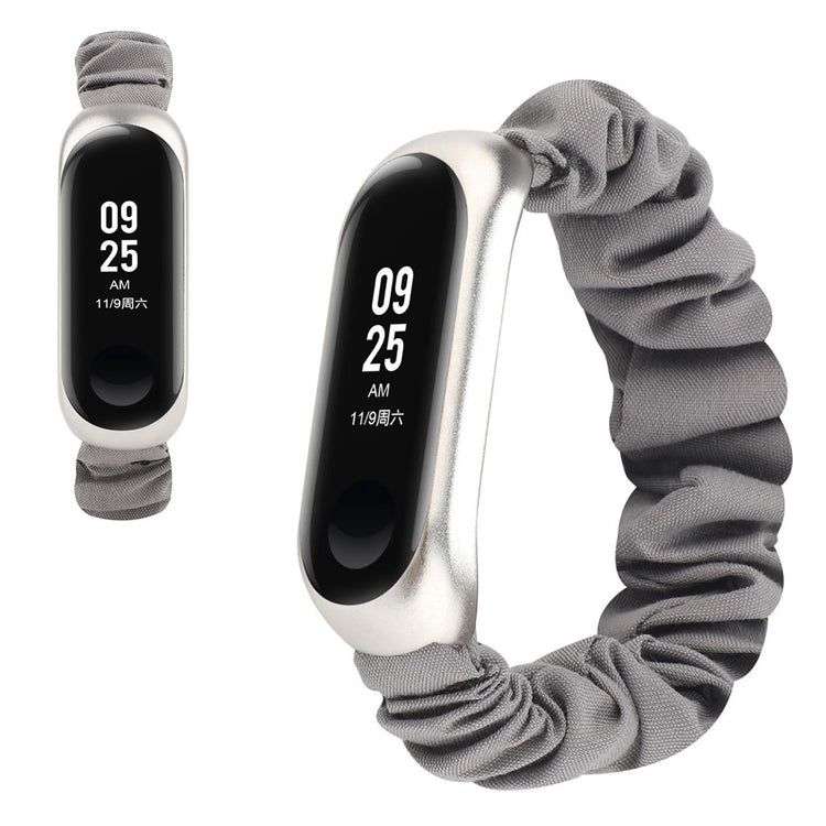 Rigtigt elegant Xiaomi Mi Band 5 Nylon Rem - Sølv#serie_4