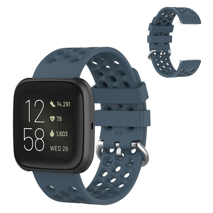 Sejt Fitbit Versa 2 / Fitbit Versa Lite Silikone Urrem - Blå#serie_8