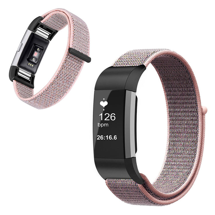 Vildt godt Fitbit Charge 2 Nylon Rem - Pink#serie_5