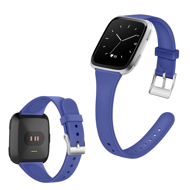 Super nydelig Fitbit Versa 2 Silikone Rem - Blå#serie_8