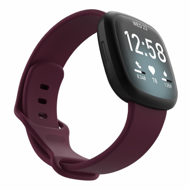 Helt vildt sejt Fitbit Versa 3 / Fitbit Sense Silikone Rem - Størrelse: L - Lilla#serie_11