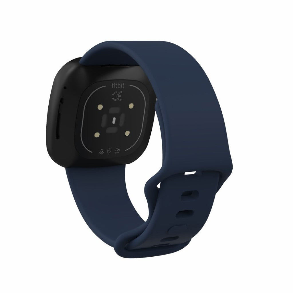 Helt vildt sejt Fitbit Versa 3 / Fitbit Sense Silikone Rem - Størrelse: L - Blå#serie_4