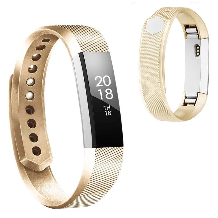 Rigtigt rart Fitbit Alta Silikone Rem - Størrelse: S - Guld#serie_4