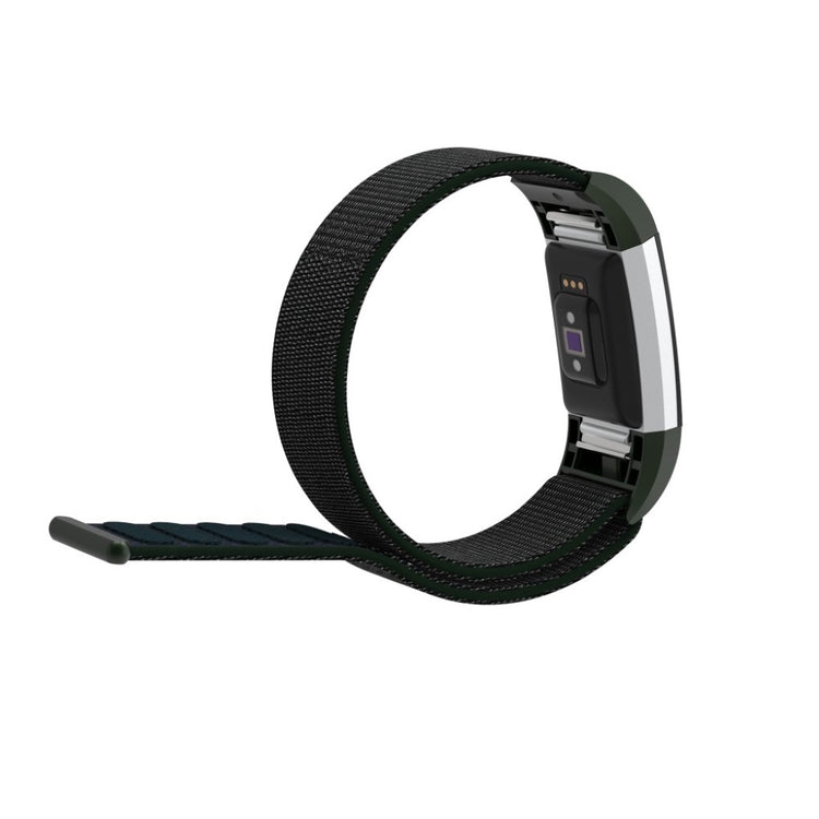 Smuk Fitbit Charge 2 Nylon Rem - Grøn#serie_2