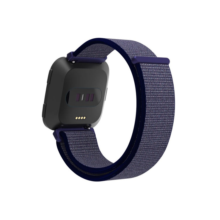 Super hårdfør Fitbit Versa Nylon Rem - Blå#serie_3