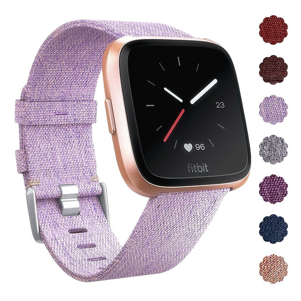 Sejt Fitbit Versa Nylon Rem - Lilla#serie_4