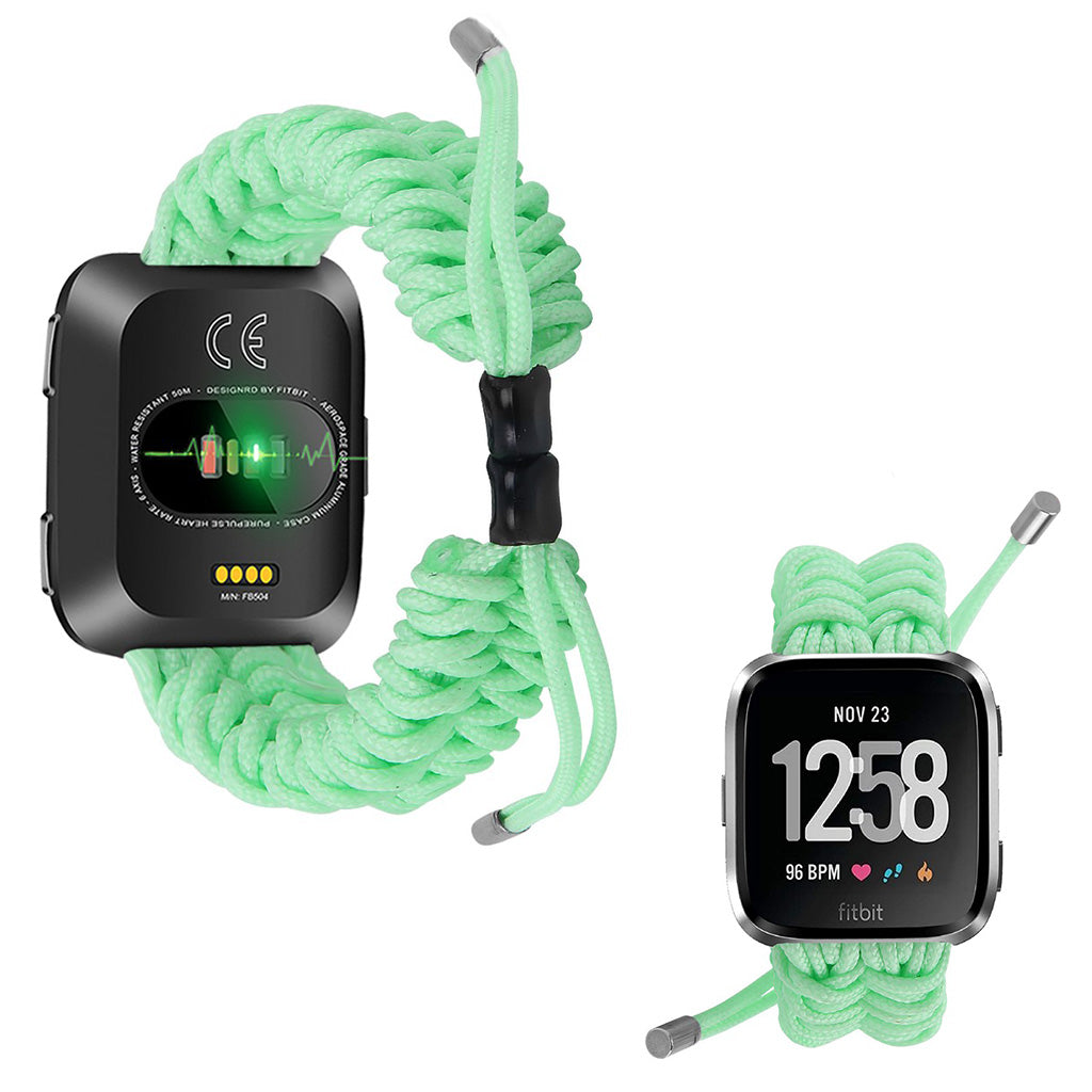 Rigtigt nydelig Fitbit Versa Nylon Rem - Grøn#serie_5