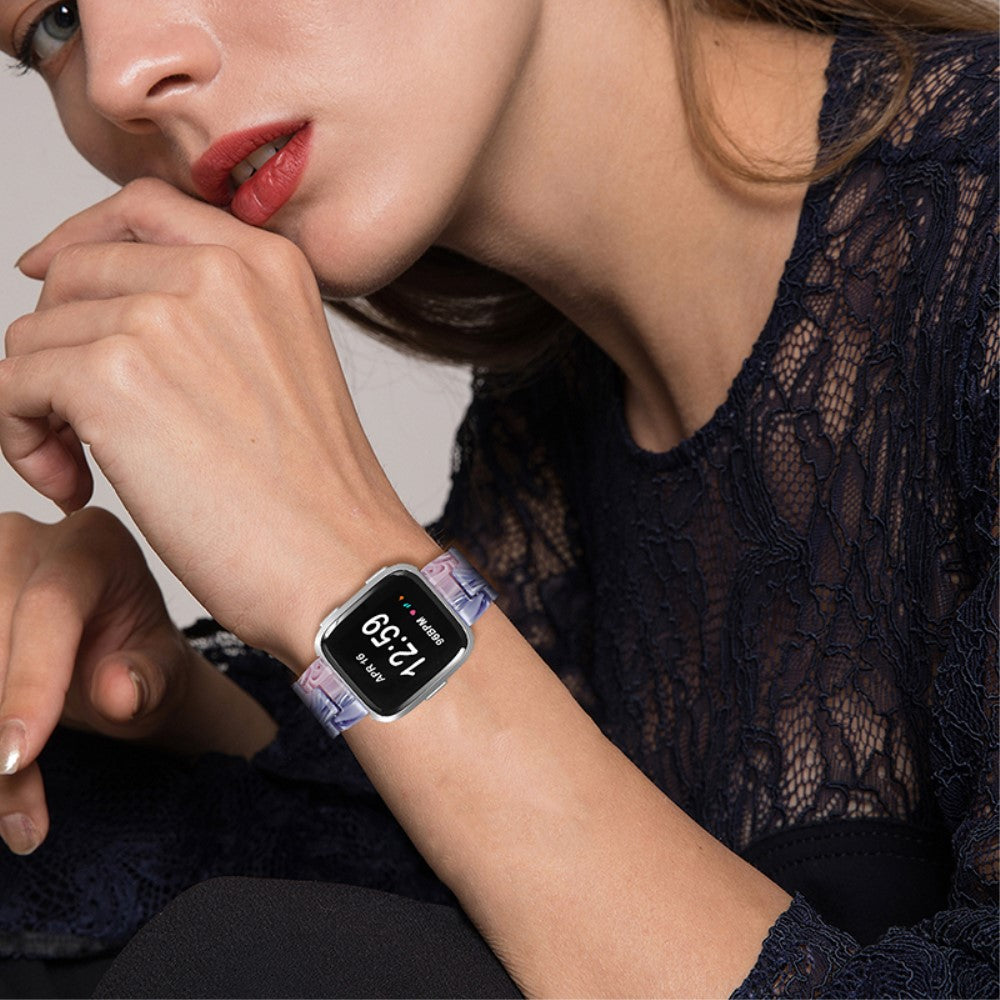 Vildt smuk Fitbit Versa 2 / Fitbit Versa Lite  Urrem - Lilla#serie_4