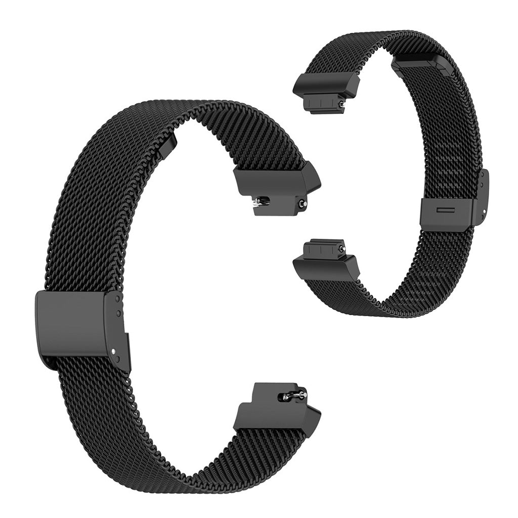 Helt vildt rart Fitbit Ace 2 / Fitbit Inspire Metal Rem - Størrelse: L - Sort#serie_1