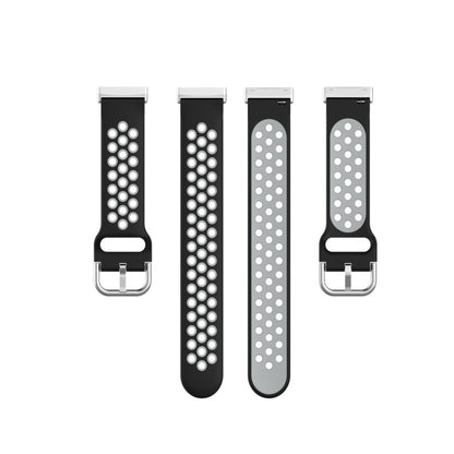 Super fint Fitbit Versa 3 / Fitbit Sense Silikone Rem - Sort#serie_1