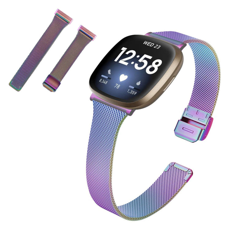 Meget holdbart Fitbit Versa 3 / Fitbit Sense Metal Rem - Flerfarvet#serie_6