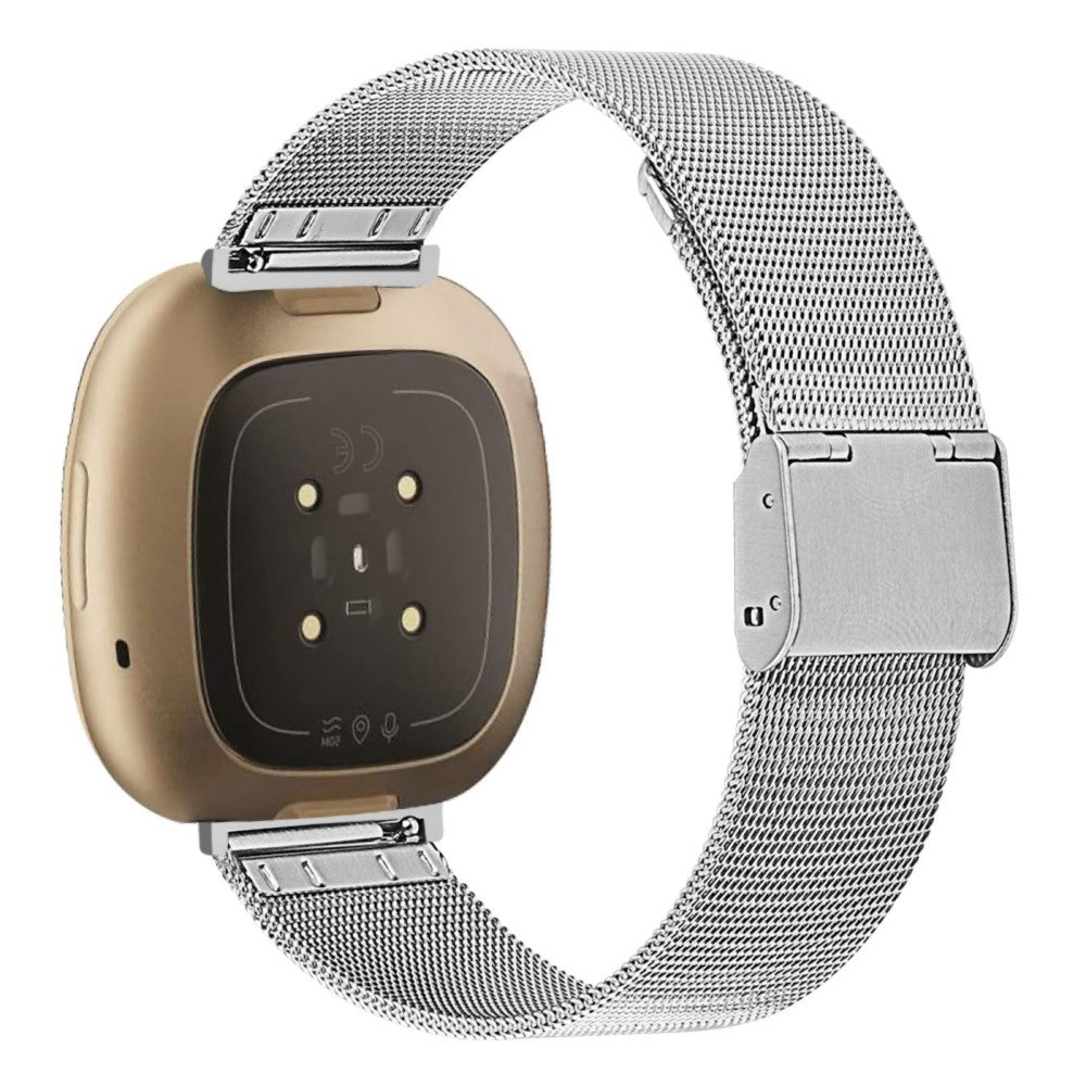 Vildt fint Fitbit Sense / Fitbit Versa 3 Metal Rem - Sølv#serie_1