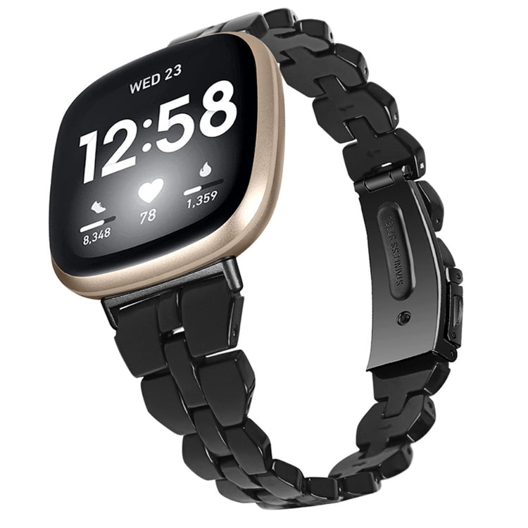 Alle tiders Fitbit Sense / Fitbit Versa 3 Plastik Rem - Sort#serie_5