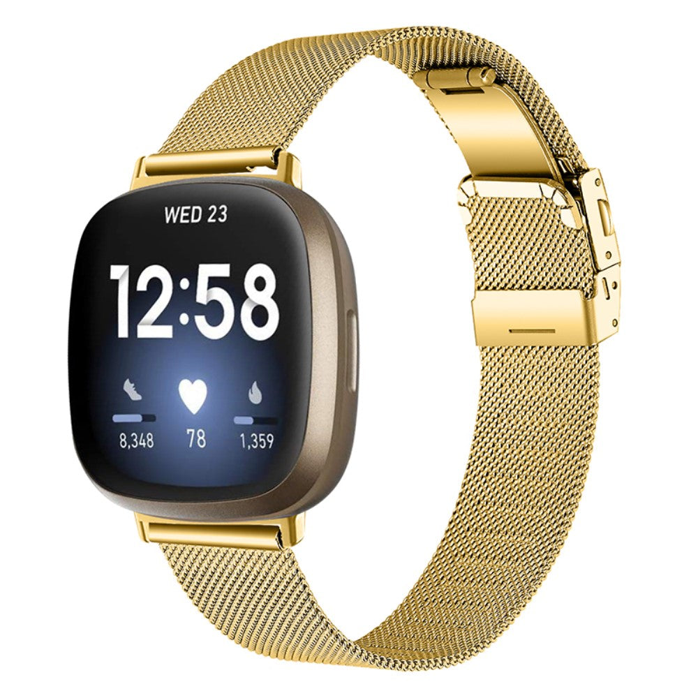 Super nydelig Fitbit Sense / Fitbit Versa 3 Metal Rem - Guld#serie_2