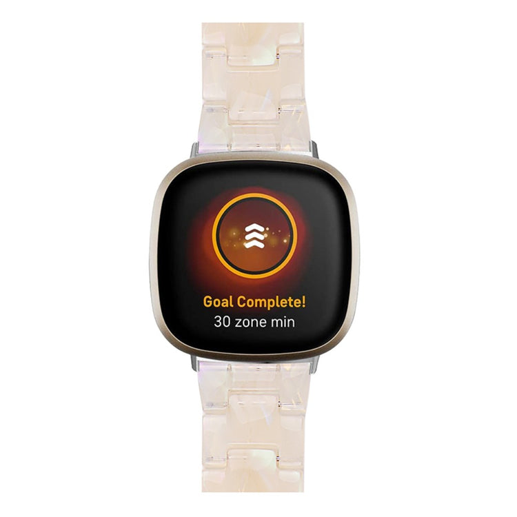 Superflot Fitbit Sense / Fitbit Versa 3 Plastik Rem - Beige#serie_12