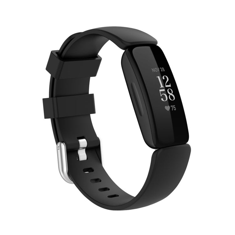 Komfortabel Fitbit Inspire 2 Silikone Rem - Størrelse: L - Sort#serie_1