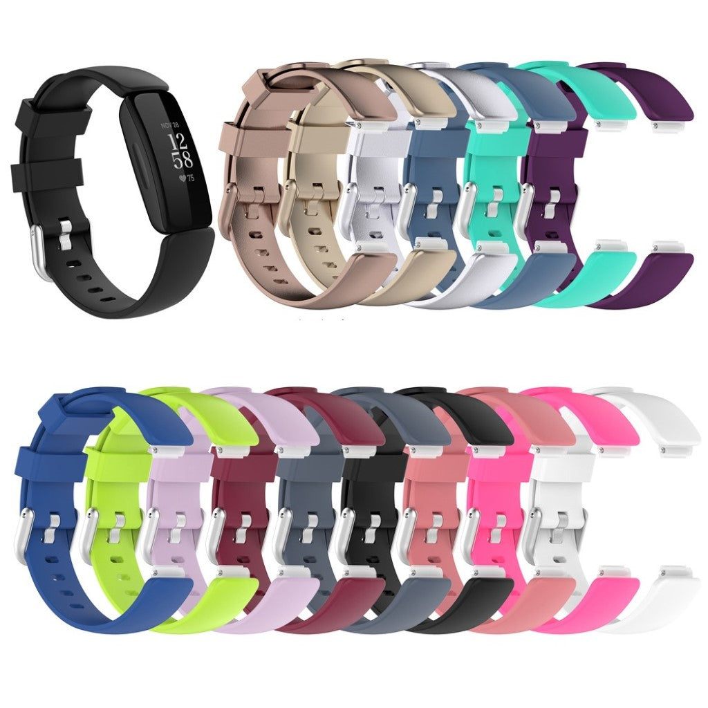 Komfortabel Fitbit Inspire 2 Silikone Rem - Størrelse: L - Sort#serie_1