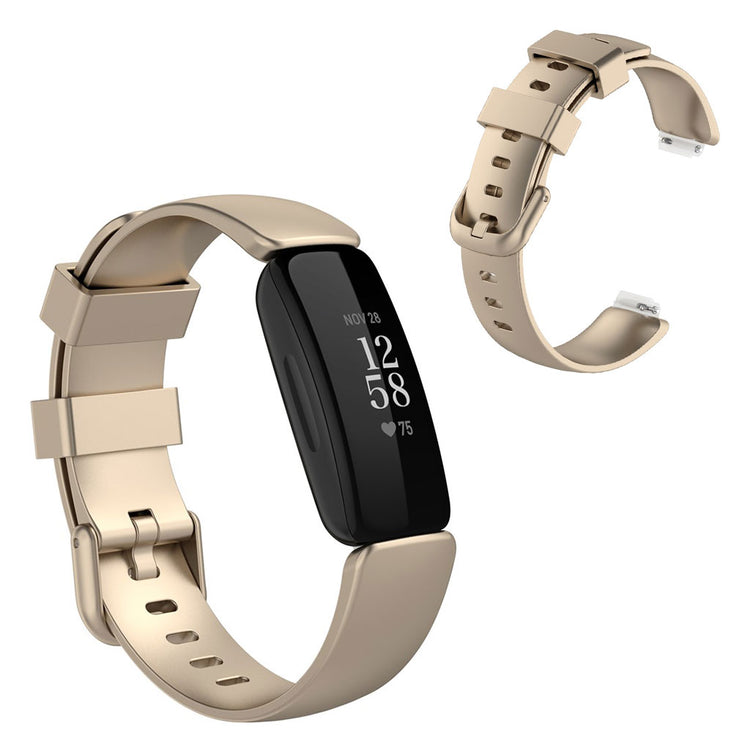 Komfortabel Fitbit Inspire 2 Silikone Rem - Størrelse: L - Guld#serie_13