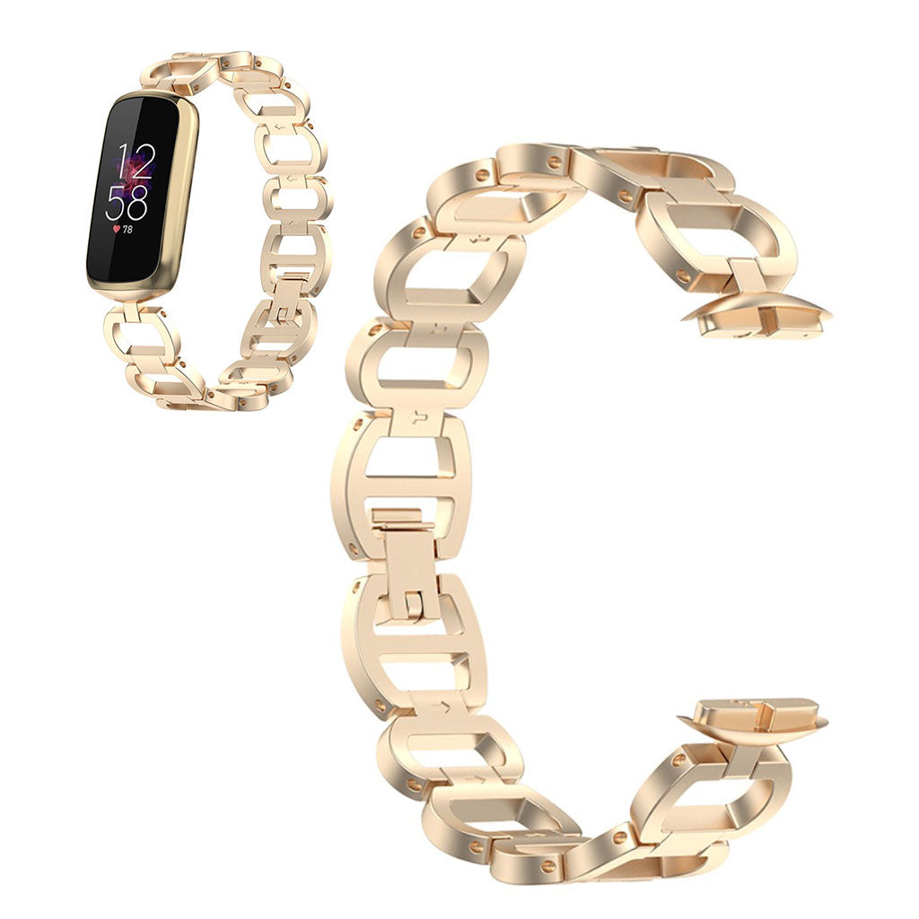 Super flot Fitbit Luxe Metal Rem - Guld#serie_3