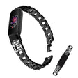 Fashionable Fitbit Luxe Metal And Rhinestone Strap