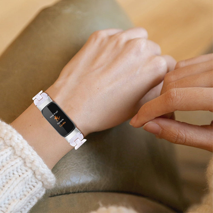 Meget elegant Fitbit Luxe Plastik Rem - Hvid#serie_10