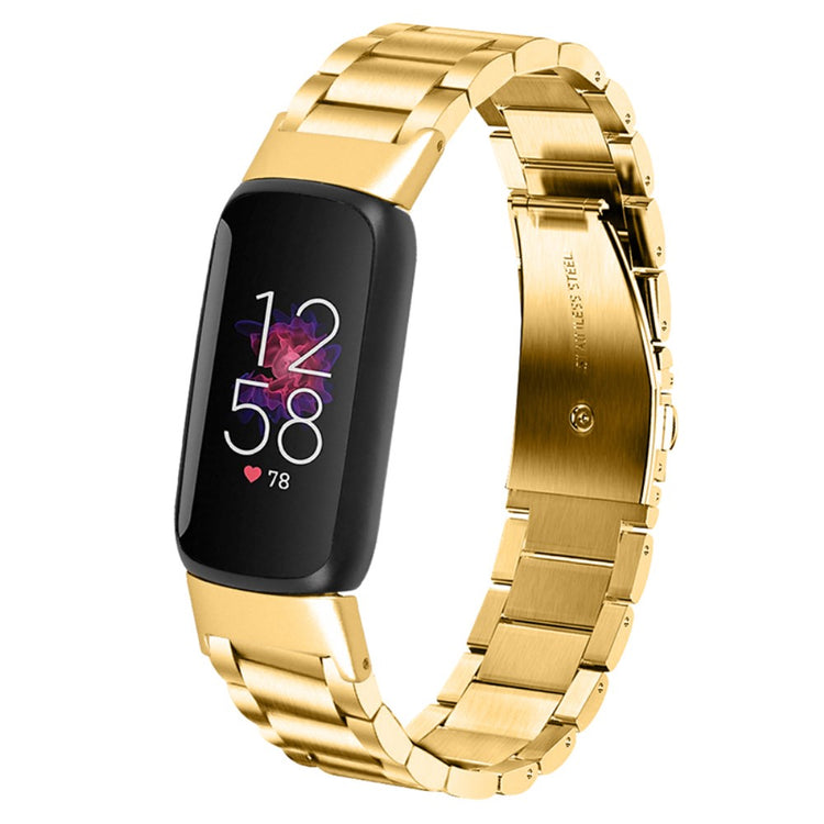 Rigtigt skøn Fitbit Luxe Metal Rem - Guld#serie_4