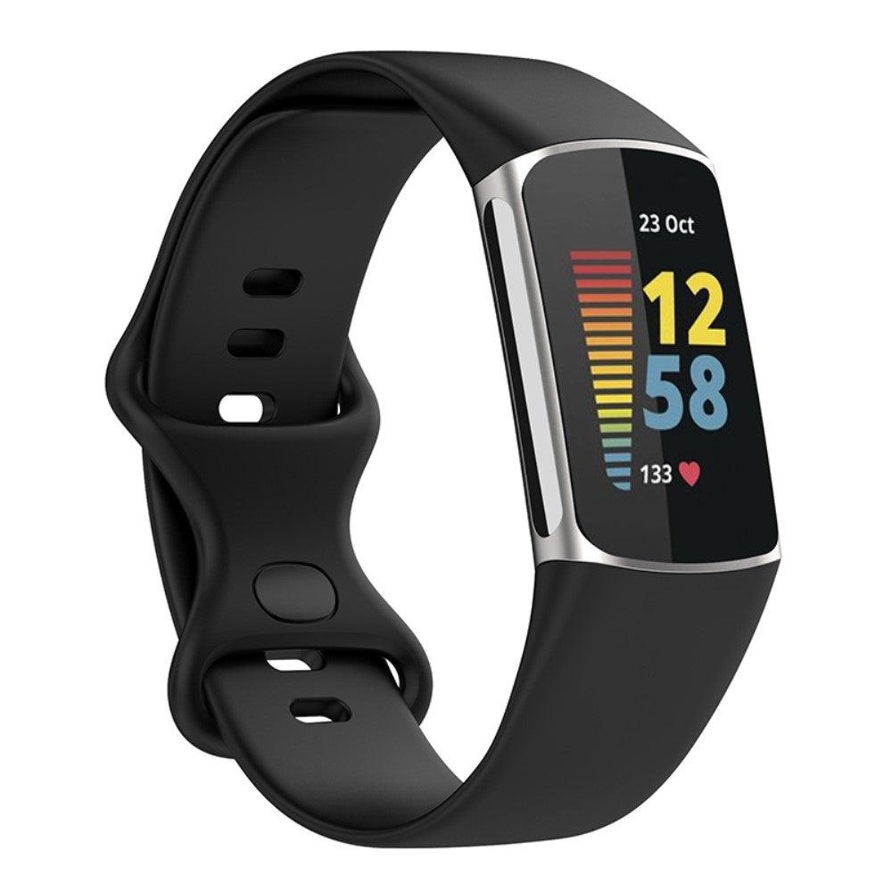 Helt vildt fed Fitbit Charge 5 Silikone Rem - Sort#serie_4