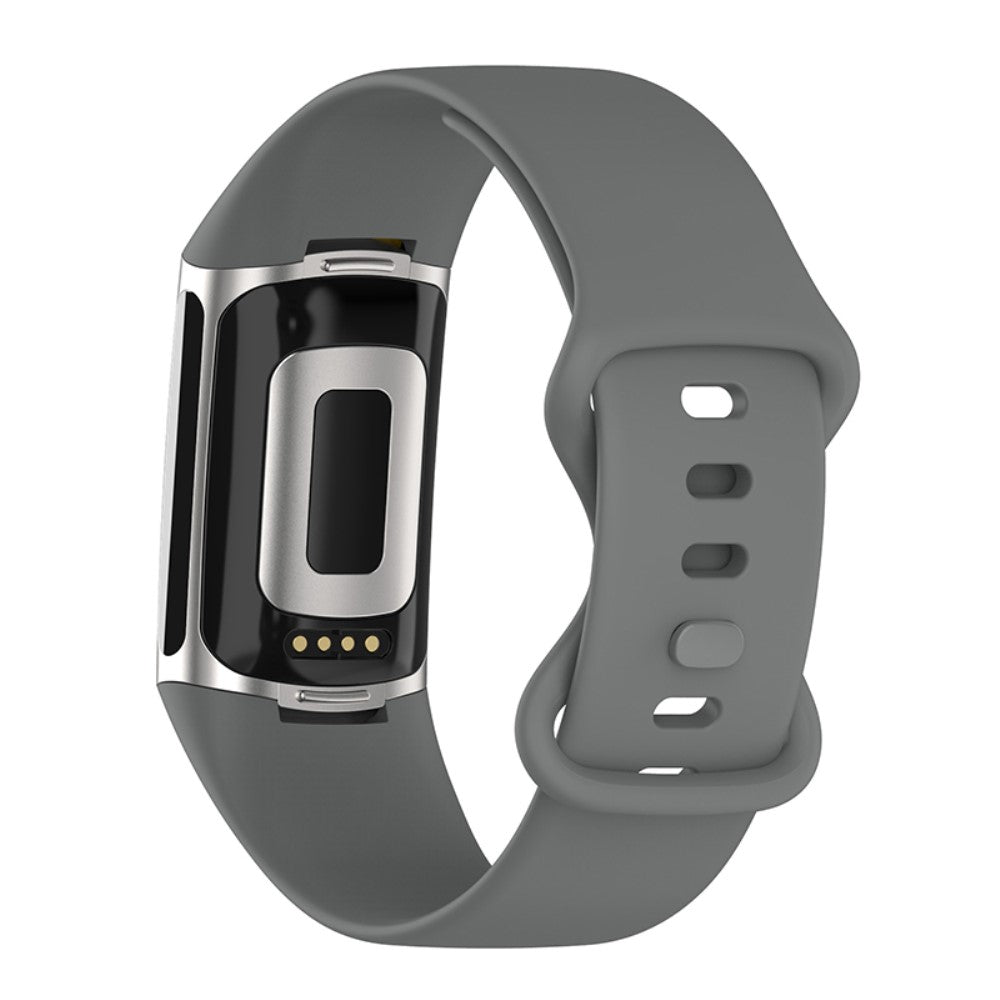 Helt vildt fed Fitbit Charge 5 Silikone Rem - Sølv#serie_6