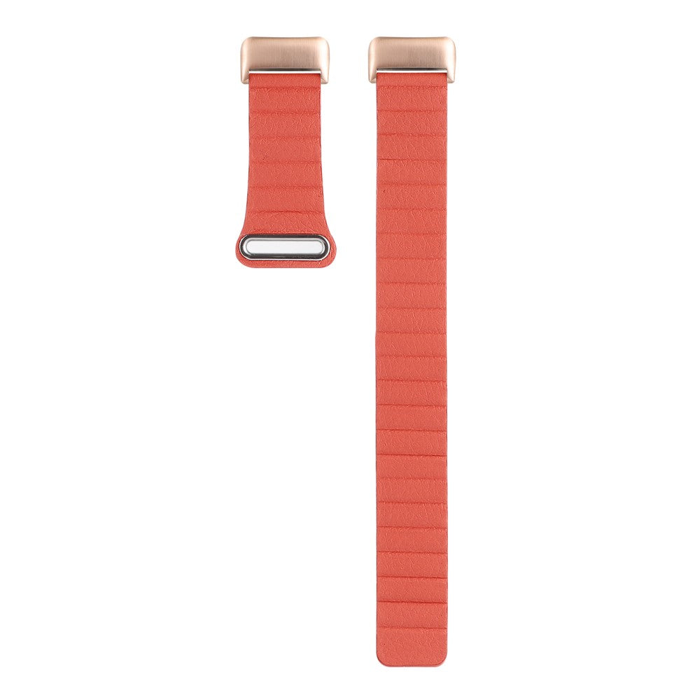 Flot Fitbit Charge 5 Ægte læder Rem - Orange#serie_2