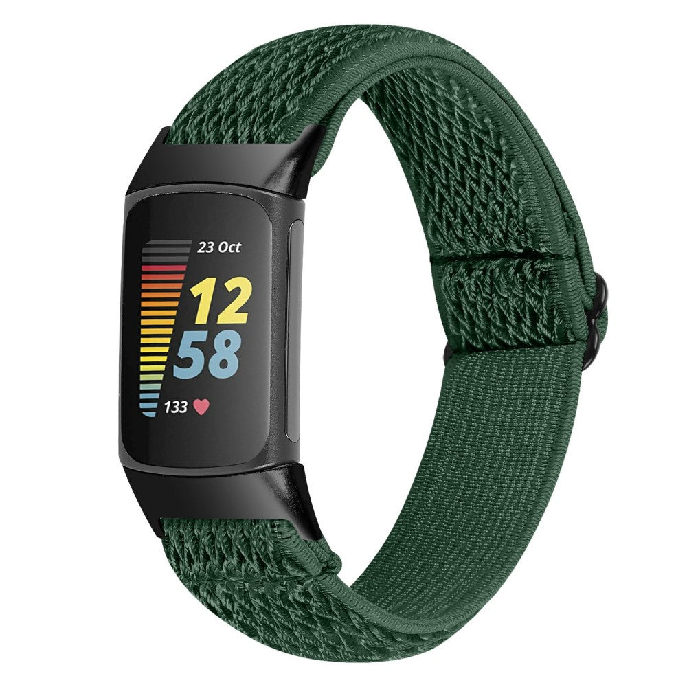 Super slidstærk Fitbit Charge 5  Rem - Grøn#serie_7