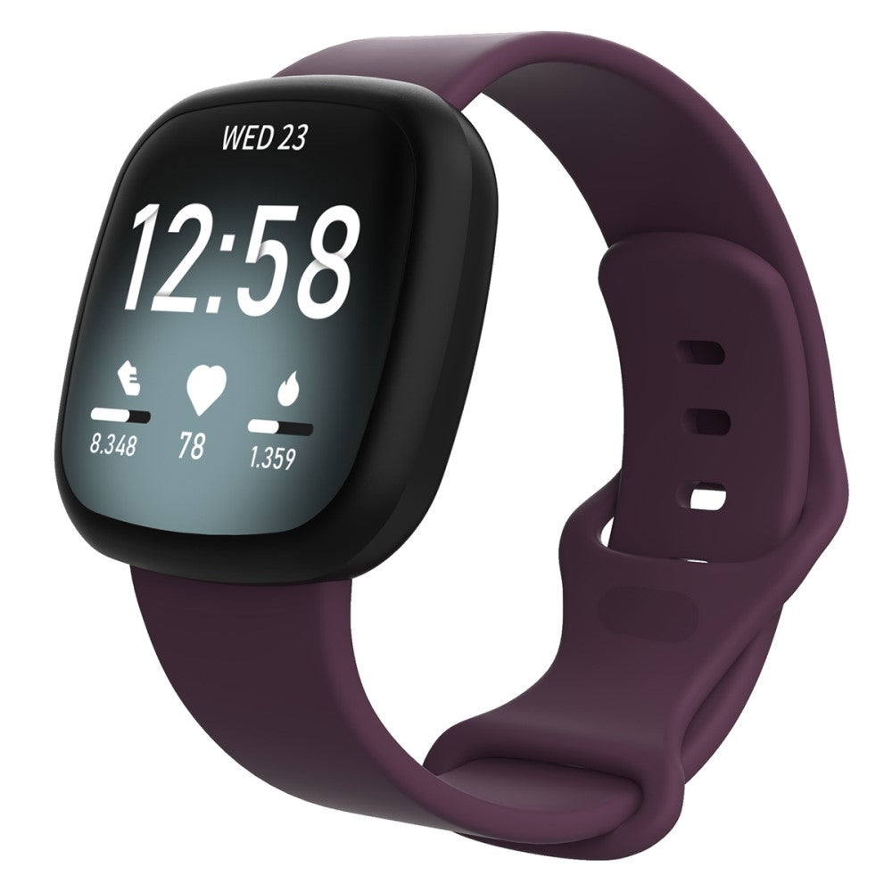 Mega hårdfør Universal Fitbit Silikone Rem - Størrelse: L - Lilla#serie_13