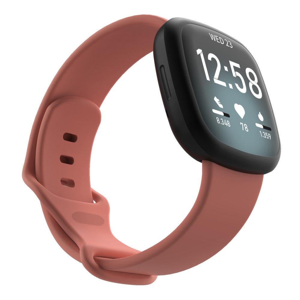 Mega hårdfør Universal Fitbit Silikone Rem - Størrelse: L - Pink#serie_5